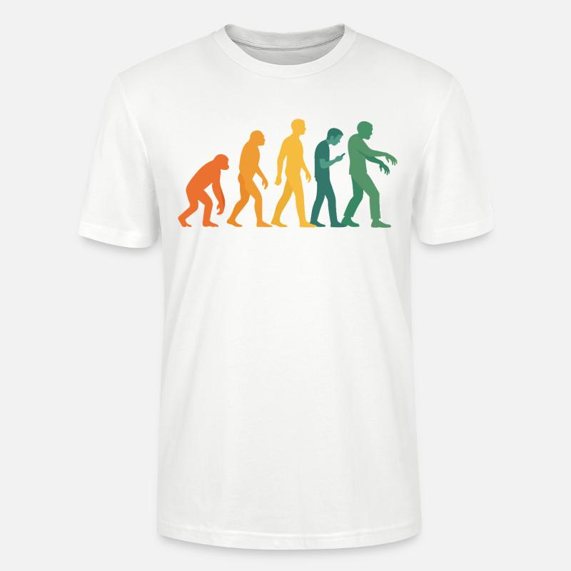 Evolution Silhouette Gradient - Stanley/Stella CRAFTER Unisex Organic T-Shirt - white