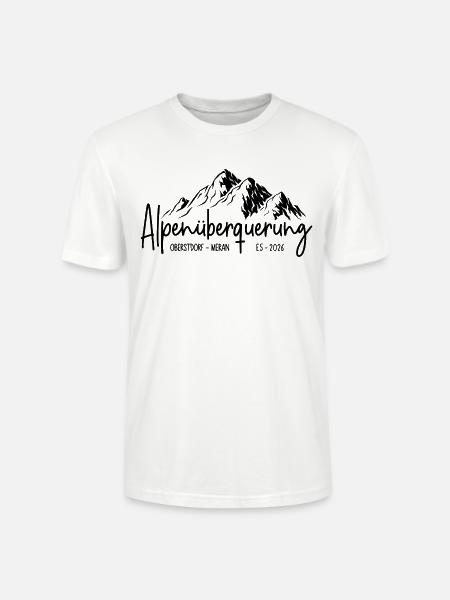 Alpenüberquerung E5 2026 / Oberstdorf - Meran - Stanley/Stella Unisex Bio-T-Shirt CRAFTER - Weiß