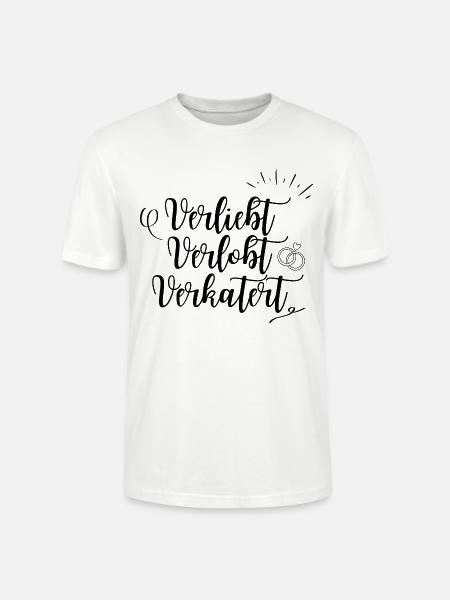 Verliebt. Verlobt. Verkatert. - Stanley/Stella Unisex Bio-T-Shirt CRAFTER - Weiß