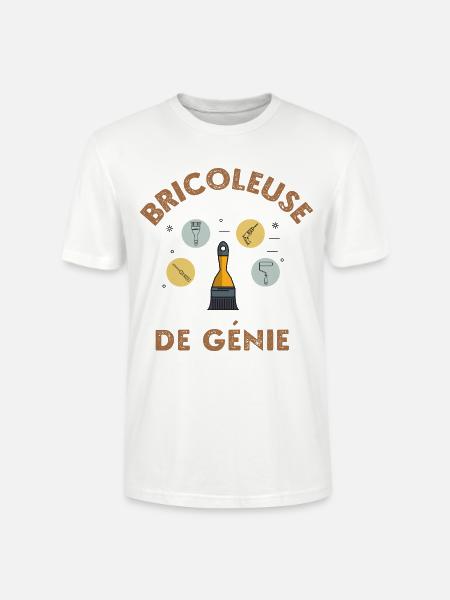 Bricoleuse de génie - T-shirt bio CRAFTER Stanley Stella Unisexe - blanc