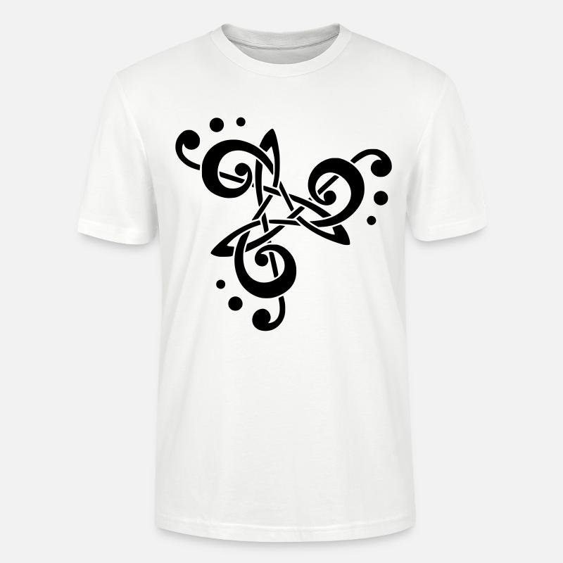 Musikalische Note in Triskelion - Stanley/Stella Unisex Bio-T-Shirt CRAFTER - Weiß