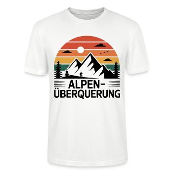 Alpenüberquerung Alpenüberquerer - Stanley/Stella Unisex Bio-T-Shirt CRAFTER - Weiß - Vorne - Alina (178cm) & Michal (187cm)