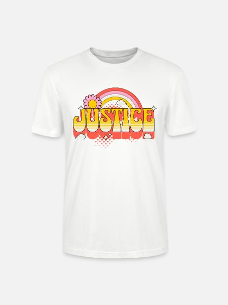 Justice Justice Freedom Peace Tolerance - Stanley/Stella CRAFTER Unisex Organic T-Shirt - white