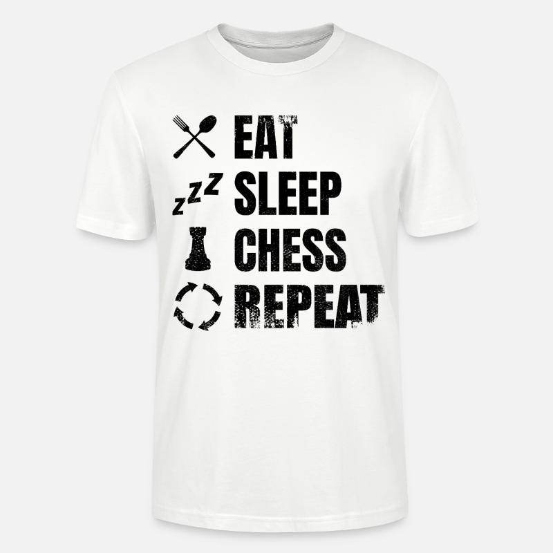Manger, dormir, répéter les échecs - T-shirt bio CRAFTER Stanley Stella Unisexe - blanc