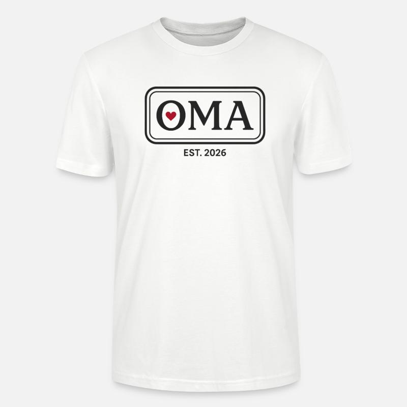 OMA EST. 2026 Stolze Großmutter Ankündigung - Stanley/Stella Unisex Bio-T-Shirt CRAFTER - Weiß