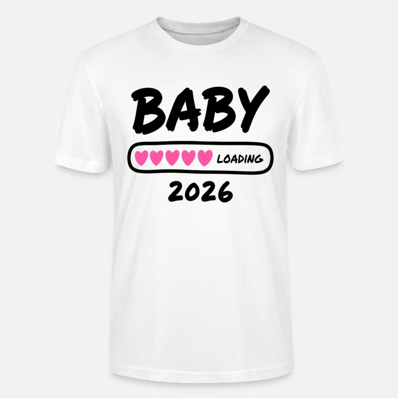 Baby Loading 2026 Schwangerschaft Eltern - Stanley/Stella Unisex Bio-T-Shirt CRAFTER - Weiß