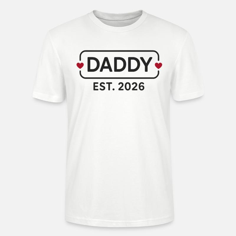 DADDY 2026 Stolzer werdender Vater - Stanley/Stella Unisex Bio-T-Shirt CRAFTER - Weiß