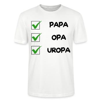 UROPA Checklist - Stanley/Stella CRAFTER Unisex Organic T-Shirt - white - Front - Alina (178cm) & Michal (187cm)
