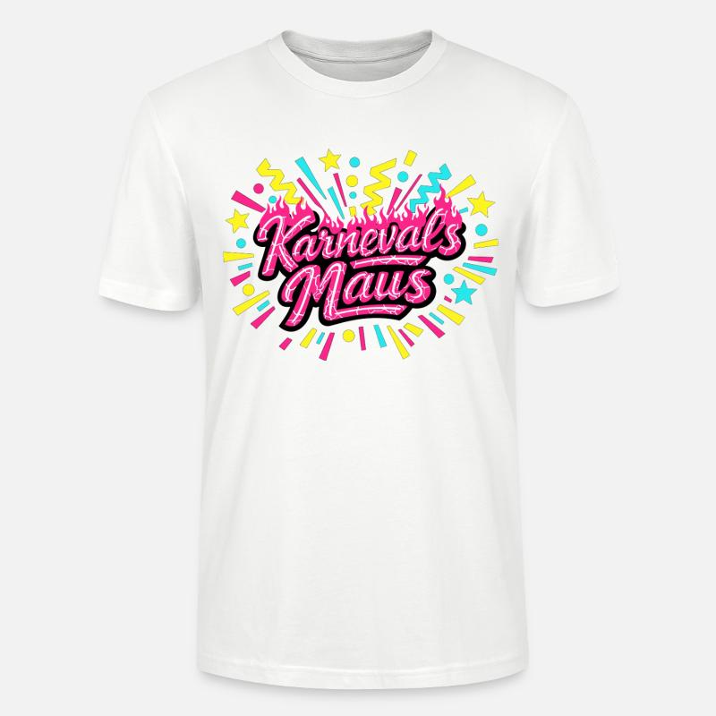 Karnevalsmaus - Karneval Geschenk - Stanley/Stella Unisex Bio-T-Shirt CRAFTER - Weiß