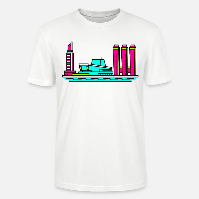 Göteborger Skyline Lippenstiftturm-Kunst - Stanley/Stella Unisex Bio-T-Shirt CRAFTER - Weiß