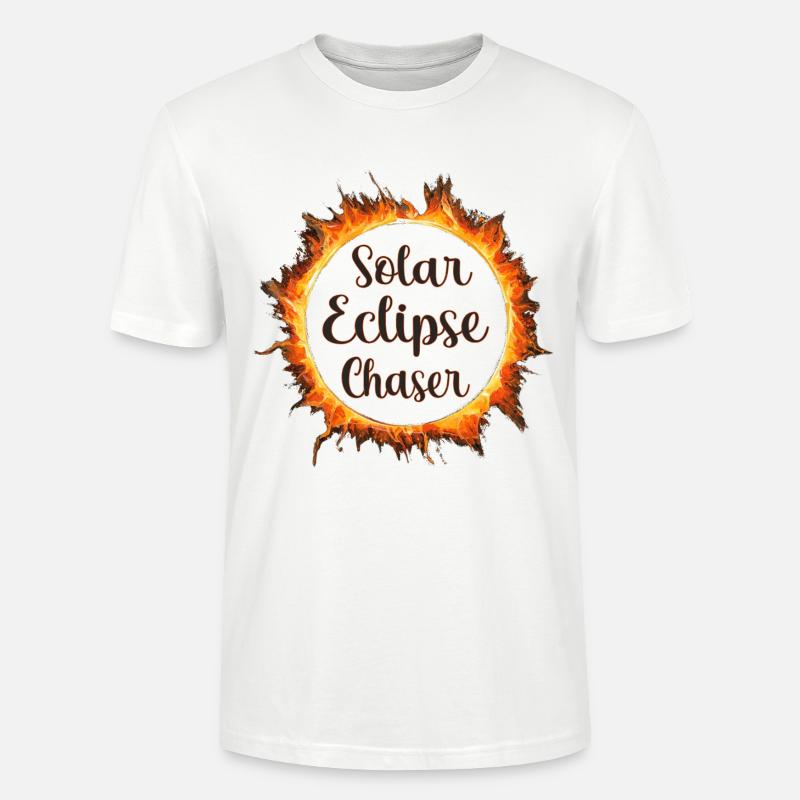 Solar eclipse chaser - Stanley/Stella CRAFTER Unisex Organic T-Shirt - white