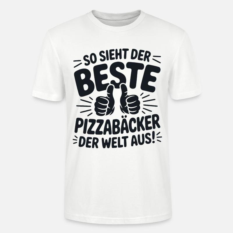 Pizzabäcker Geschenkidee - Stanley/Stella Unisex Bio-T-Shirt CRAFTER - Weiß