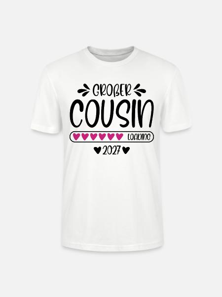Großer Cousin 2027 loading Herzchen Ladebalken - Stanley/Stella Unisex Bio-T-Shirt CRAFTER - Weiß