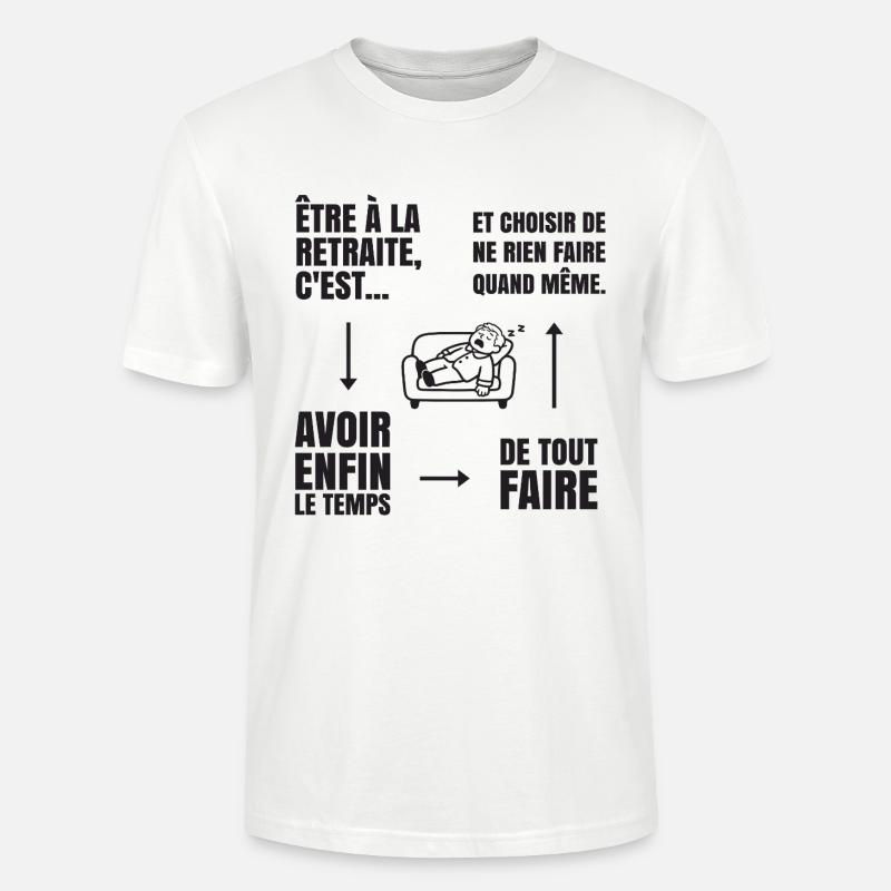Die Kunst des Nichtstuns (schwarzer Text) - Stanley/Stella Unisex Bio-T-Shirt CRAFTER - Weiß