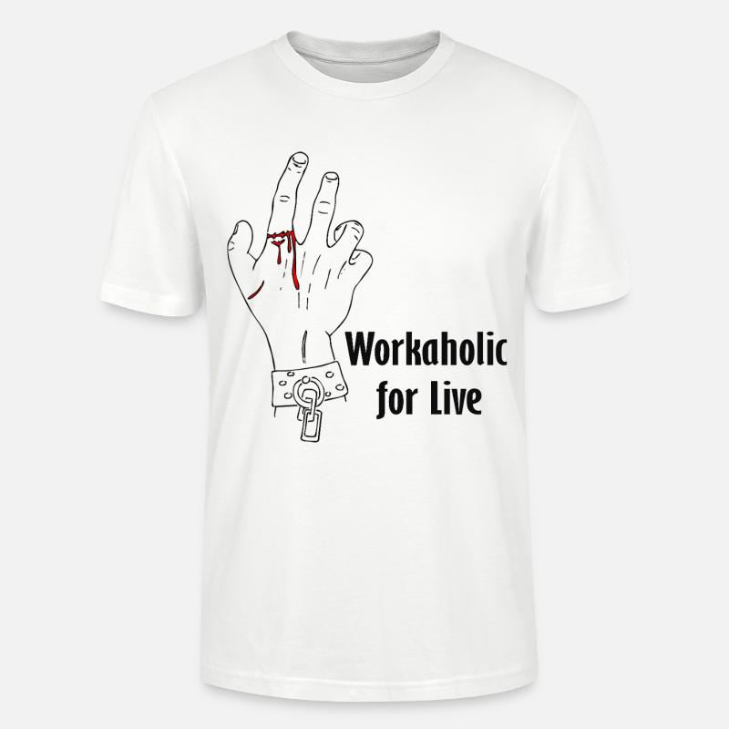 Workaholic for live - Stanley/Stella Unisex Bio-T-Shirt CRAFTER - Weiß