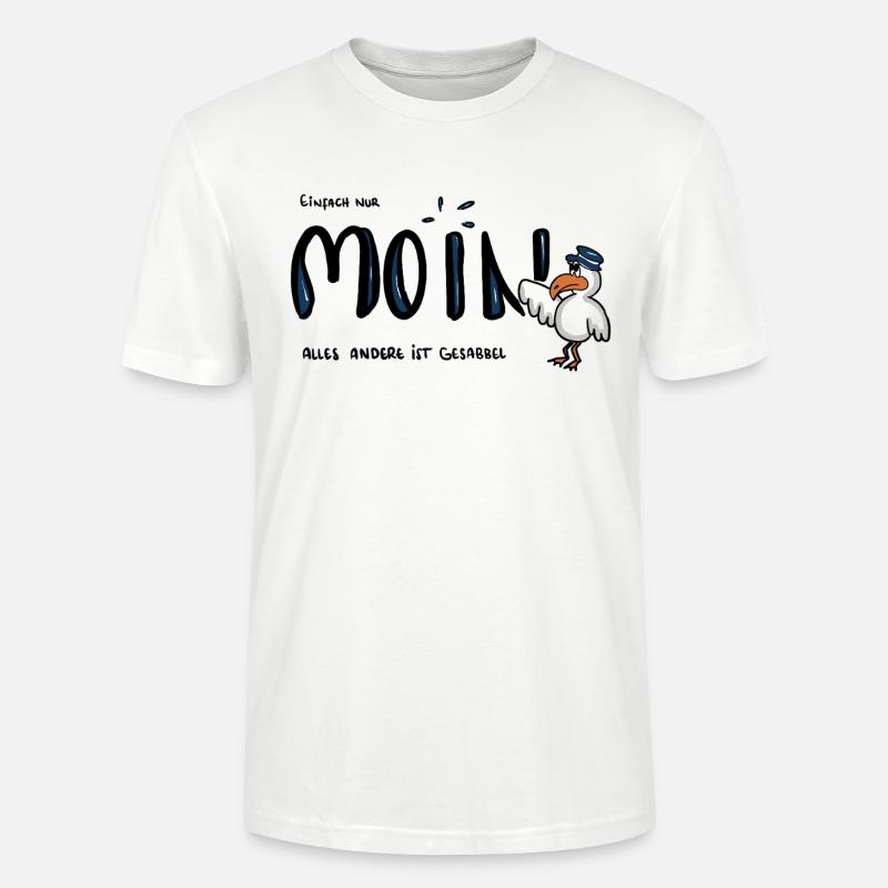 Moin Küstenseemöwe im Sailor-Style - Stanley/Stella Unisex Bio-T-Shirt CRAFTER - Weiß