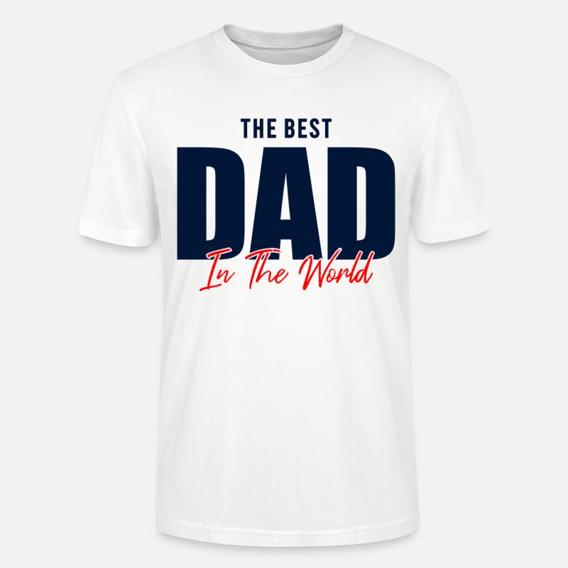 Bester Vater der Welt Geschenkhemd - Stanley/Stella Unisex Bio-T-Shirt CRAFTER - Weiß
