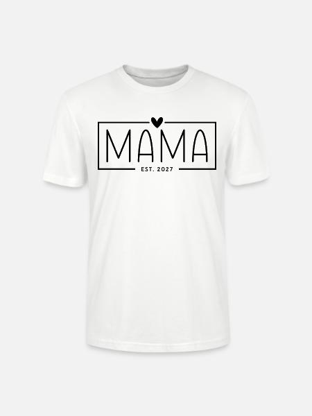Mama Est 2027 - Stanley/Stella Unisex Bio-T-Shirt CRAFTER - Weiß
