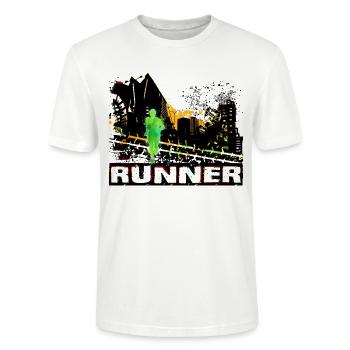 Coureur - T-shirt bio CRAFTER Stanley Stella Unisexe - blanc - Devant - Alina (178cm) & Michal (187cm)