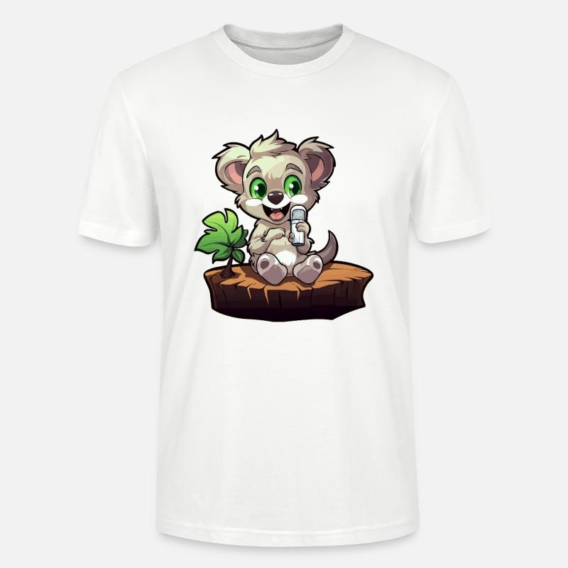 Petit koala sur la souche - T-shirt bio CRAFTER Stanley Stella Unisexe - blanc