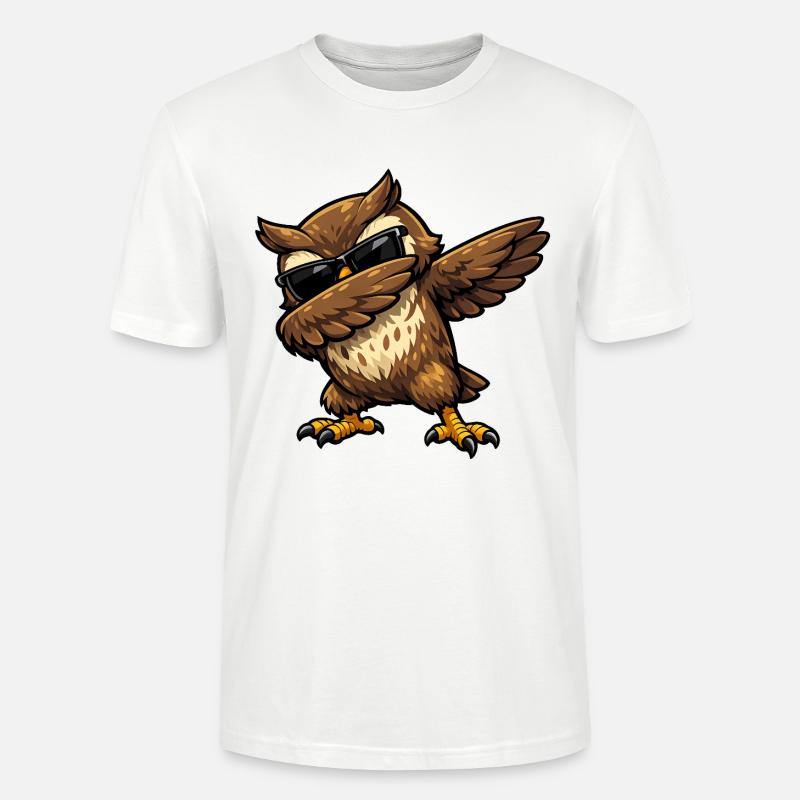 Dabbing Eule - Stanley/Stella Unisex Bio-T-Shirt CRAFTER - Weiß