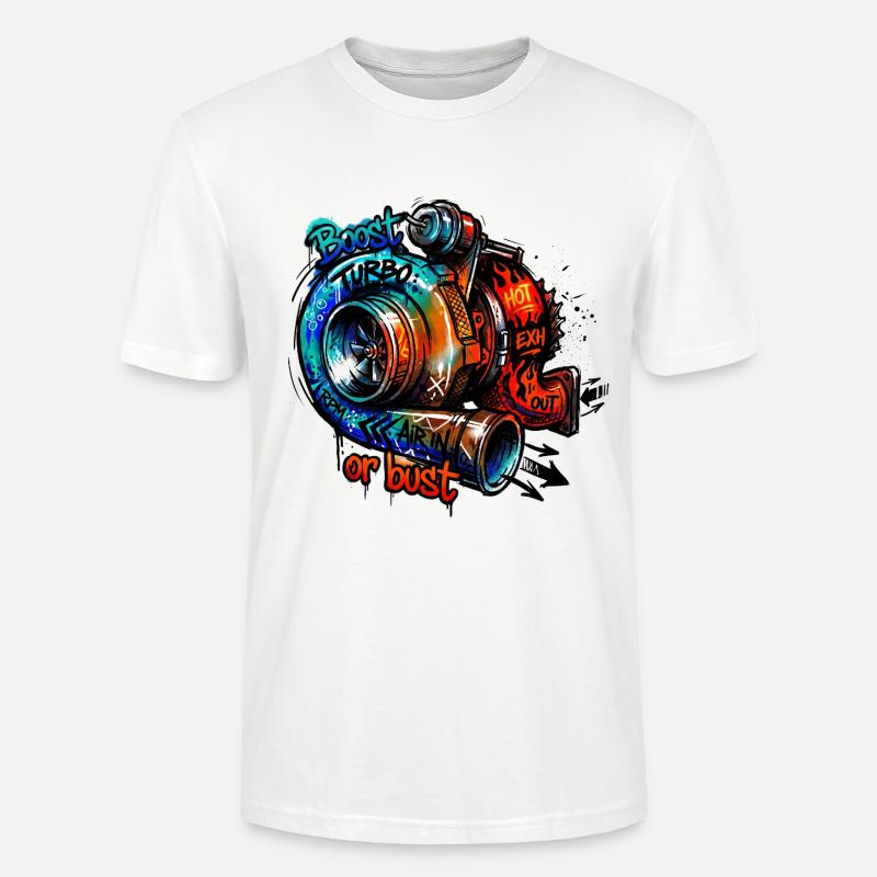 Turbo-Boost oder Bust - Stanley/Stella Unisex Bio-T-Shirt CRAFTER - Weiß
