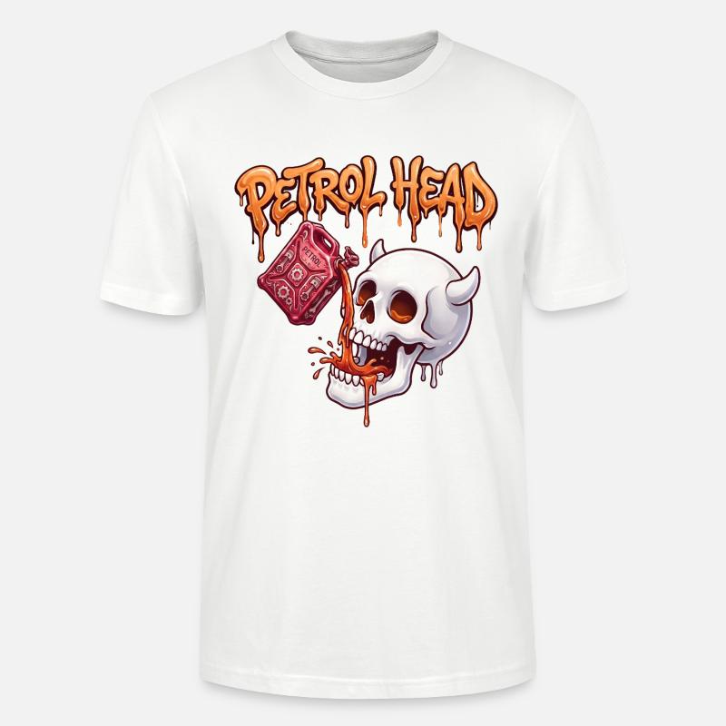 Petrolkopf-Schädel - Stanley/Stella Unisex Bio-T-Shirt CRAFTER - Weiß