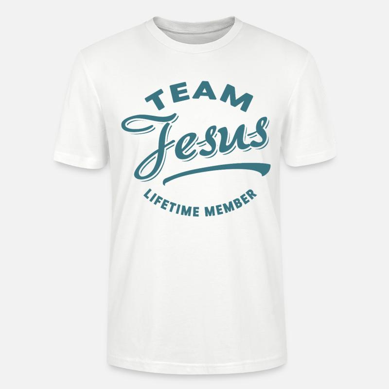 Team Jesus Lebenslanges Mitglied - Stanley/Stella Unisex Bio-T-Shirt CRAFTER - Weiß