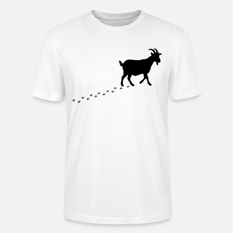 Sabots de Empreintes de Chèvre - T-shirt bio CRAFTER Stanley Stella Unisexe - blanc