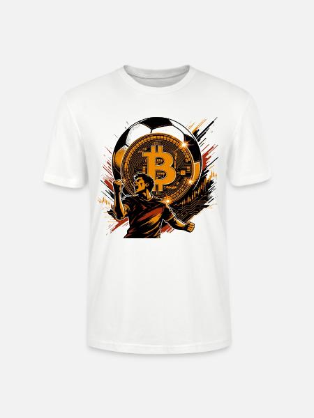 Krypto Jubel Bitcoin Power Deutschland Fußball - Stanley/Stella Unisex Bio-T-Shirt CRAFTER - Weiß