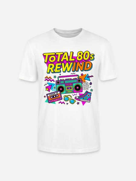 Total 80s Rewind - Stanley/Stella Unisex Bio-T-Shirt CRAFTER - Weiß