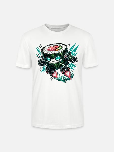 Sushi Mecha Roboter - Stanley/Stella Unisex Bio-T-Shirt CRAFTER - Weiß