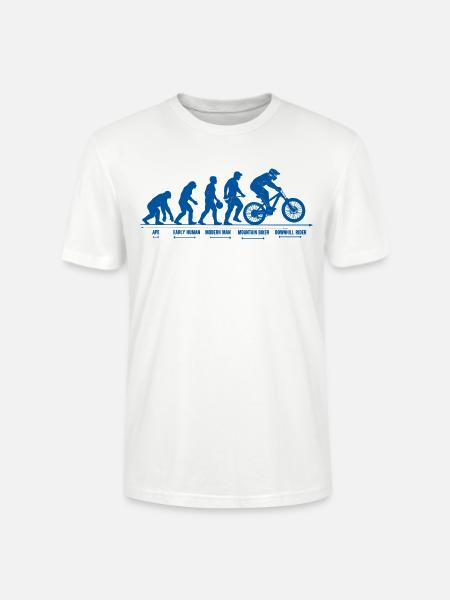 Mountainbike Evolution Downhill MTB Geschenk - Stanley/Stella Unisex Bio-T-Shirt CRAFTER - Weiß