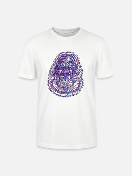 Neon Mandala Drachenauge - Stanley/Stella Unisex Bio-T-Shirt CRAFTER - Weiß