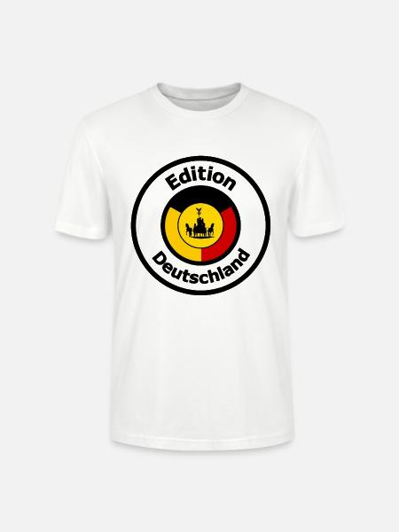 Quadriga Kreis Silhouette Deutschland - Stanley/Stella Unisex Bio-T-Shirt CRAFTER - Weiß