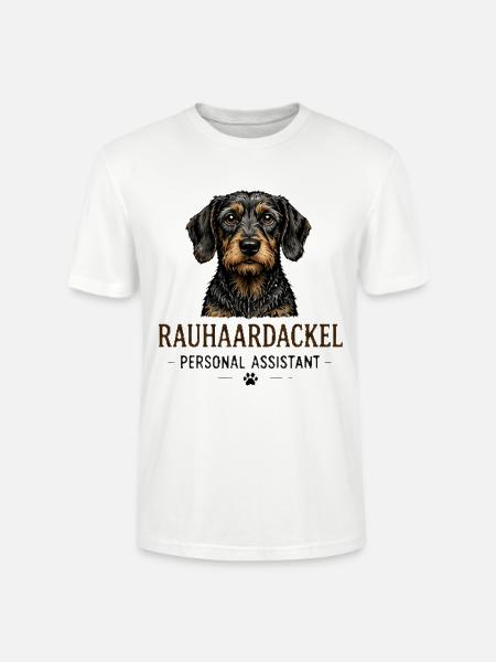 RauhaarDackel Personal Assistant - Stanley/Stella Unisex Bio-T-Shirt CRAFTER - Weiß