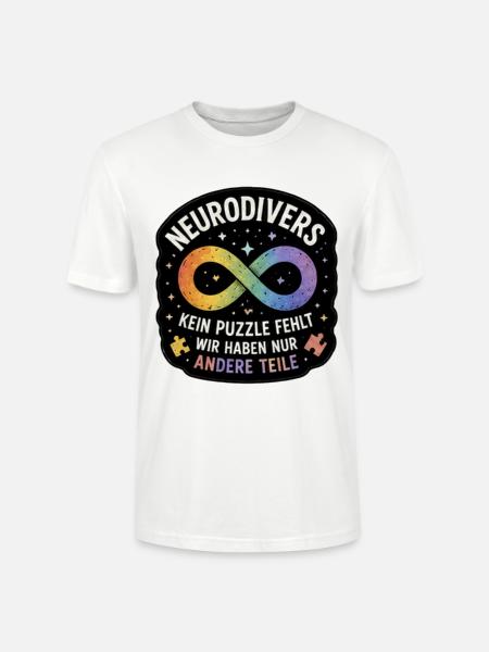 Neurodiversität Unendliche Teile - Stanley/Stella Unisex Bio-T-Shirt CRAFTER - Weiß