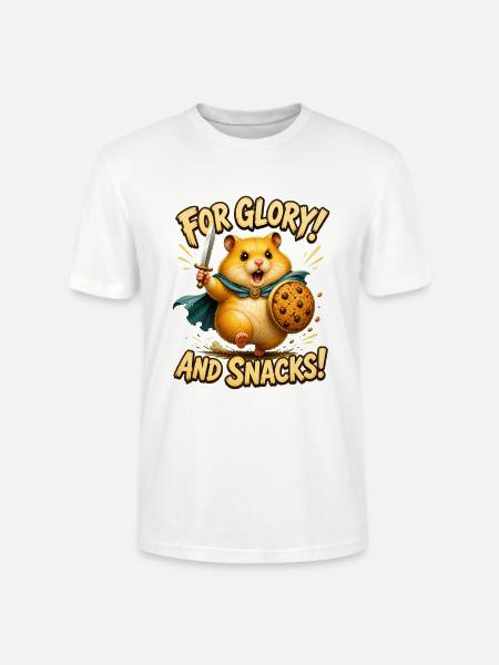 Hamster-Krieger für Ruhm und Snacks - Stanley/Stella Unisex Bio-T-Shirt CRAFTER - Weiß