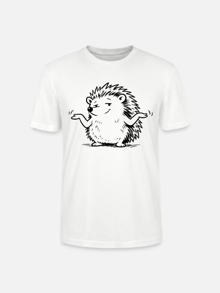 Igel Schulterzucken Geste - Stanley/Stella Unisex Bio-T-Shirt CRAFTER - Weiß