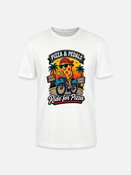 Pizza & Pedals Strandride - Stanley/Stella Unisex Bio-T-Shirt CRAFTER - Weiß