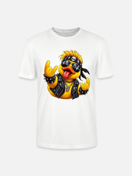 Punk Ente Lederjacke - Stanley/Stella Unisex Bio-T-Shirt CRAFTER - Weiß