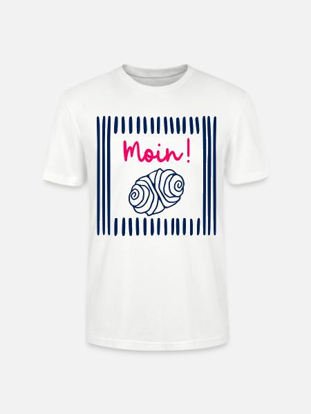 Moin Hamburg Franzbrötchen - Stanley/Stella Unisex Bio-T-Shirt CRAFTER - Weiß