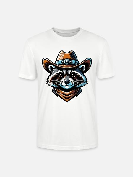 Western Waschbär - Stanley/Stella Unisex Bio-T-Shirt CRAFTER - Weiß