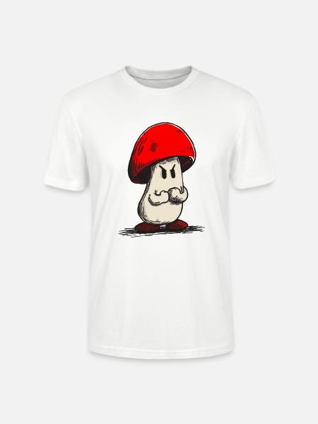 Angry mushroom - Stanley/Stella Unisex Bio-T-Shirt CRAFTER - Weiß