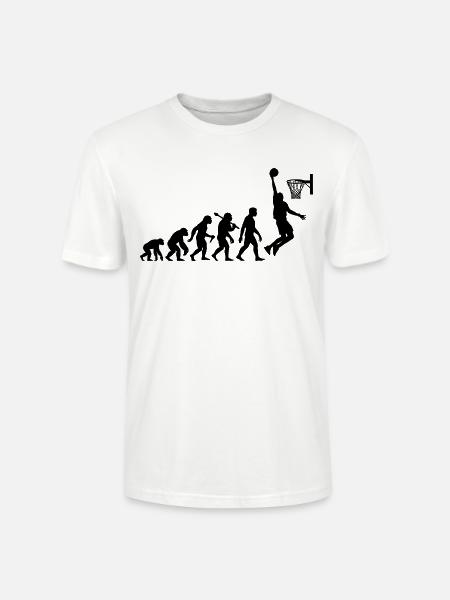 Basketball Evolution für Spieler und Trainer - Stanley/Stella Unisex Bio-T-Shirt CRAFTER - Weiß
