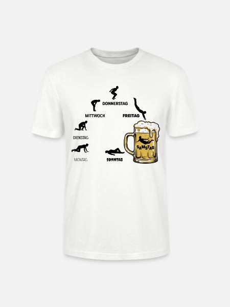 Bier Woche | Evolution | Bierbad Wochenzyklus - Stanley/Stella Unisex Bio-T-Shirt CRAFTER - Weiß