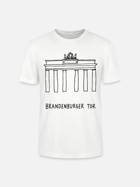 Brandenburger Tor Berlin - Stanley/Stella Unisex Bio-T-Shirt CRAFTER - Weiß