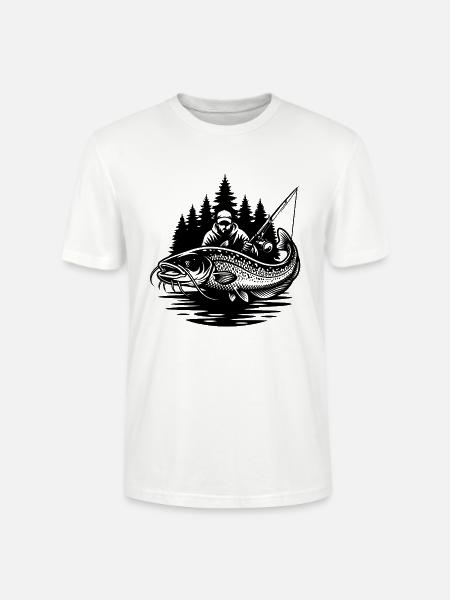Fischer und Welse im Wald - Stanley/Stella Unisex Bio-T-Shirt CRAFTER - Weiß