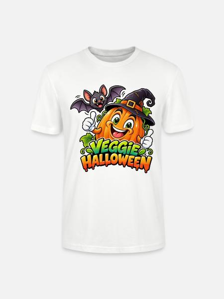 Kürbis Veggie Halloween Spaß - Stanley/Stella Unisex Bio-T-Shirt CRAFTER - Weiß