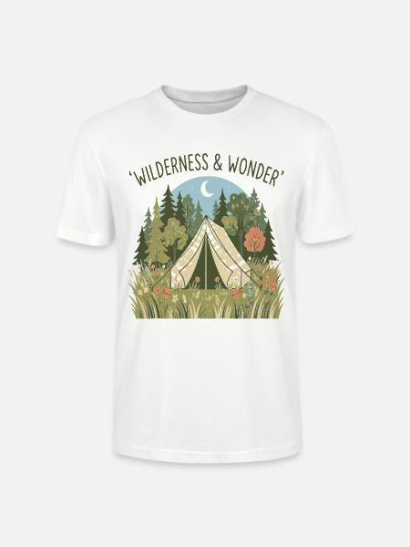 Wilderness & Wonder Zeltidylle im Wald - Stanley/Stella Unisex Bio-T-Shirt CRAFTER - Weiß